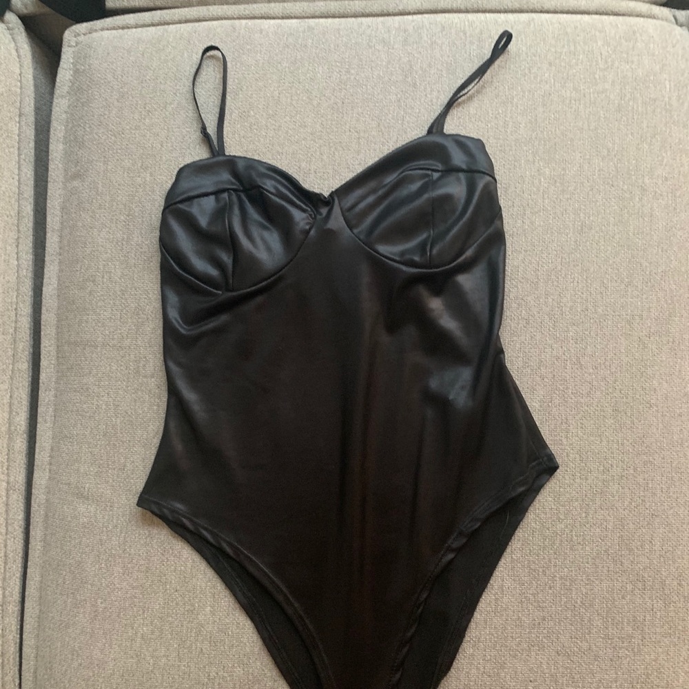 Black Leather Body Suit